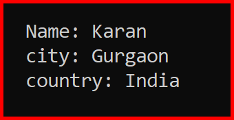 Picture showing the nested dictionary in python